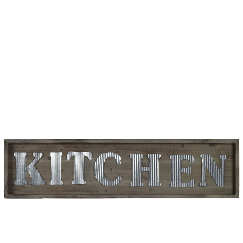 Gracie Oaks Kitchen Rectangular Sign Wood Wall Decor Wayfair