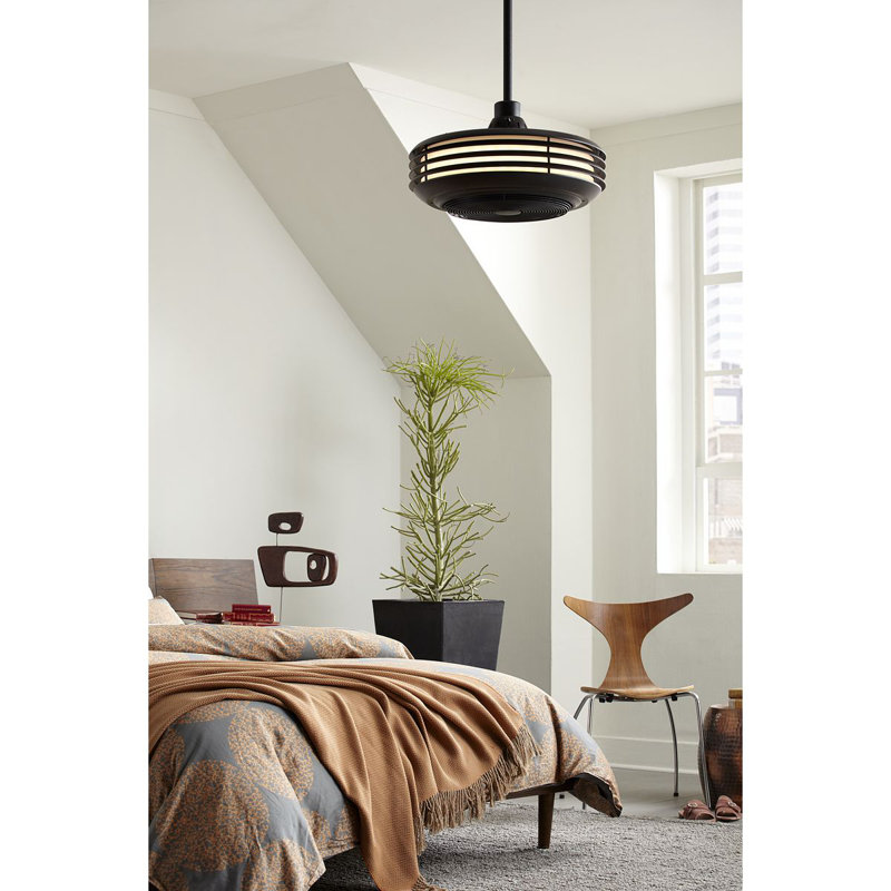 Williston Forge 24 Maldanado Enclosed 2 Blade Outdoor Led Ceiling
