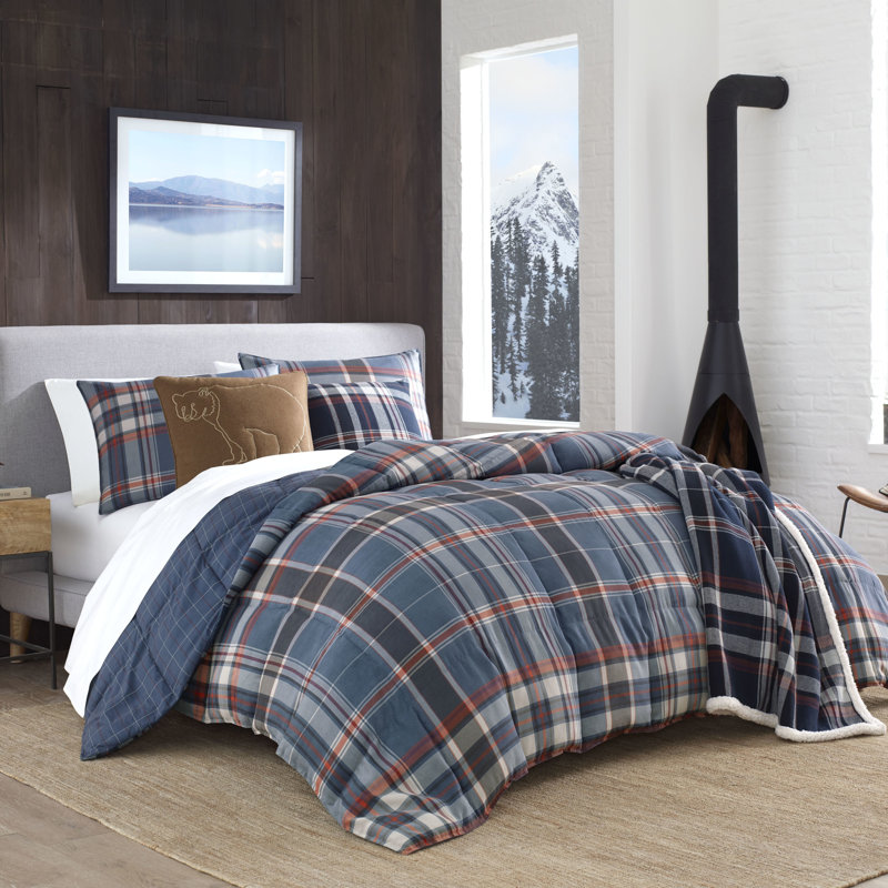 Eddie Bauer Shasta Lake Microsuede Reversible Comforter Set