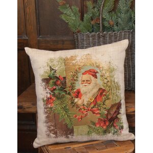 Woodland Christmas Santa Pillow Cover