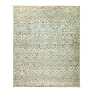 One-of-a-Kind Suzani Hand-Knotted Blue Area Rug