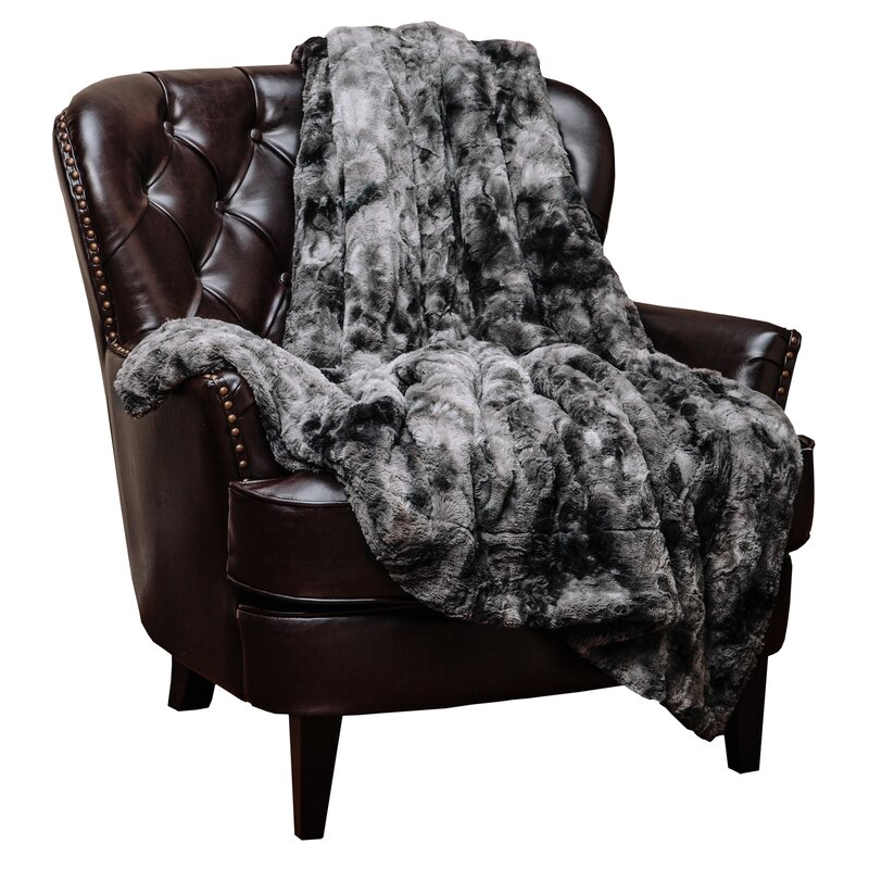 Latitude Run Trio Super Soft Fuzzy Faux Fur Throw Blanket And