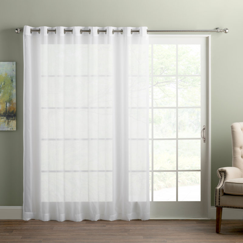 Wayfair Basics Solid Semi Sheer Grommet Single Curtain Panel