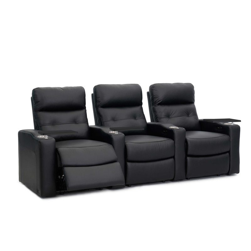 Ebern Designs Leather Home Theater Sofa Wayfair Leather Home Theater Sofa