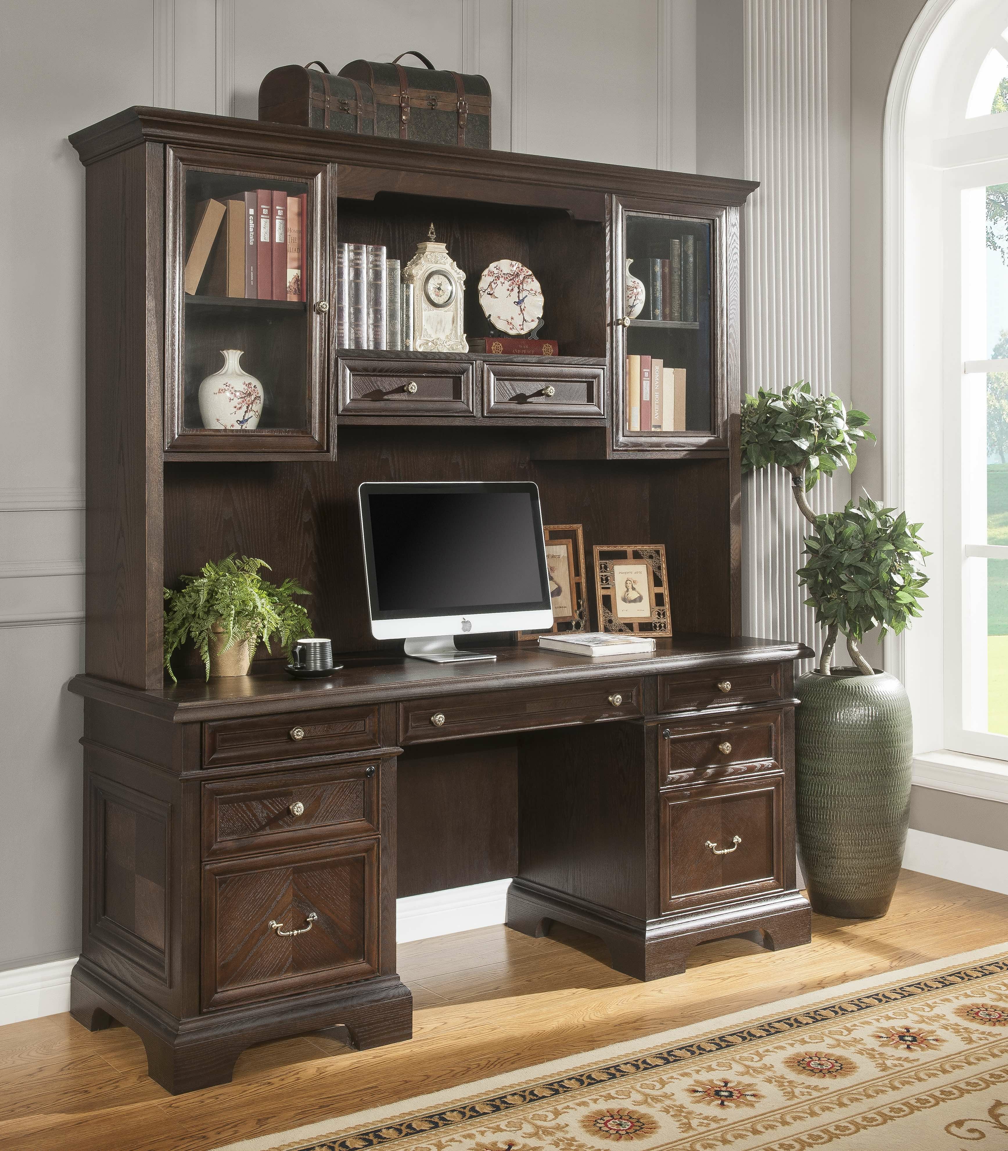 Canora Grey Ockton Executive Credenza With Hutch Wayfair