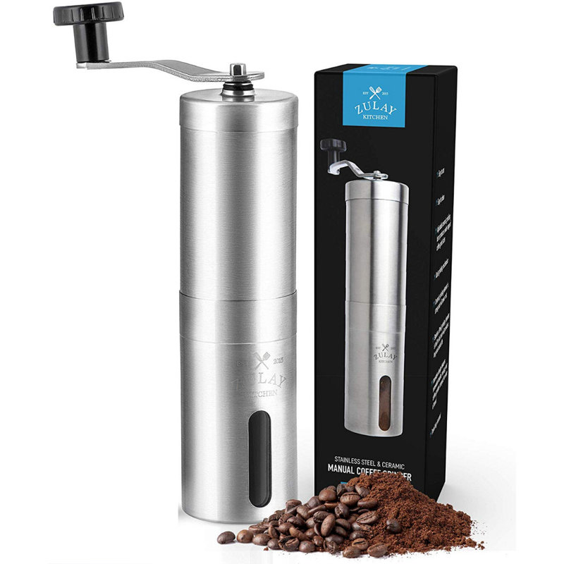 Zulay Kitchen Stainless Steel Manual Conical Burr Coffee Grinder