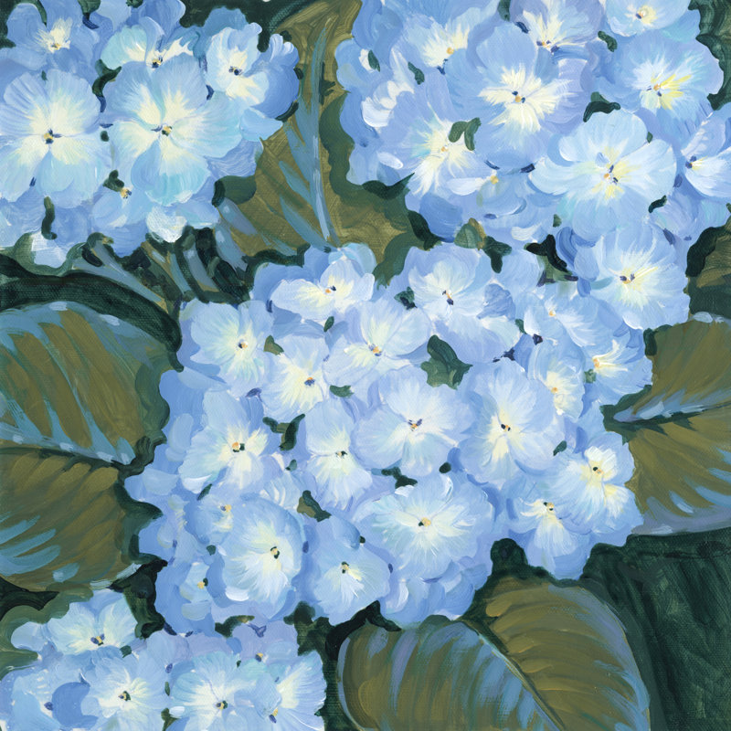 Blue Hydrangeas I Wrapped Canvas Painting On Canvas Reviews