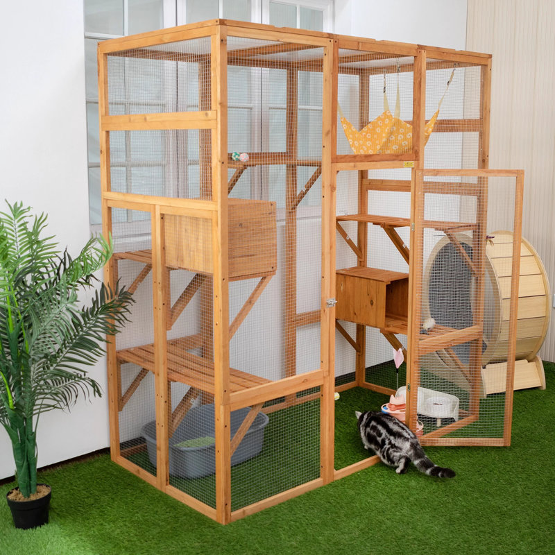 Tucker Murphy Pet™ Cabane Enclosure Catio Outdoor Cat Cage | Wayfair