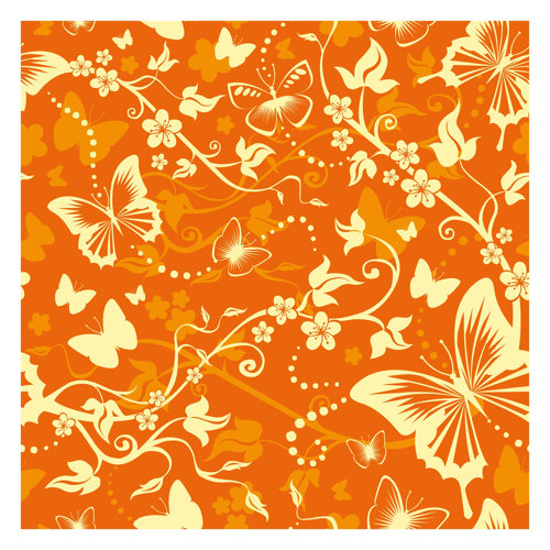 Enchanting Butterflies 3.36m x 3.36m Textured Matte Peel & Stick Wall Mural East Urban Home