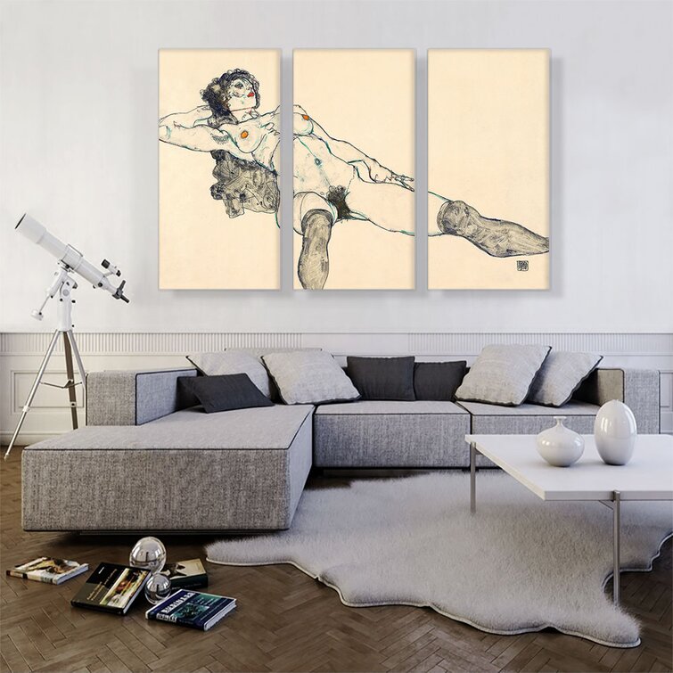 Reclining Woman Nude Graphic Print