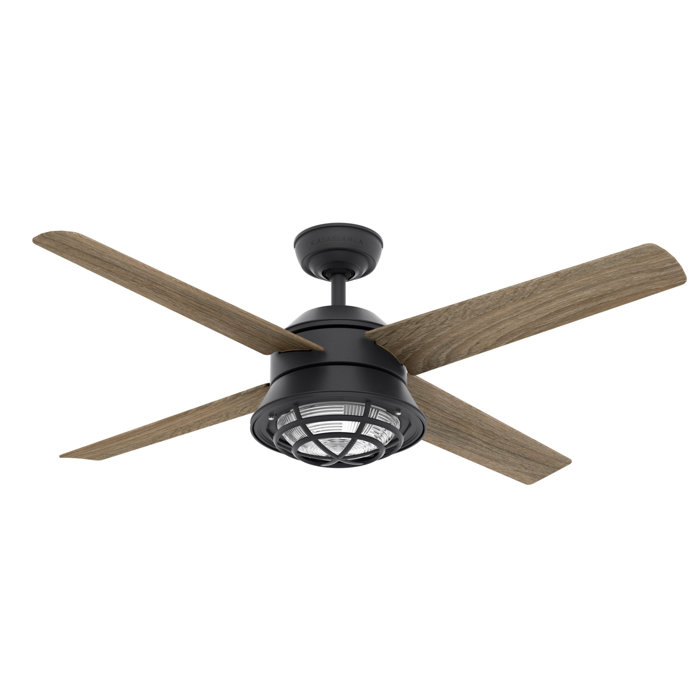54 Seafarer 4 Blade Outdoor Led Ceiling Fan With Remote Light Kit Included