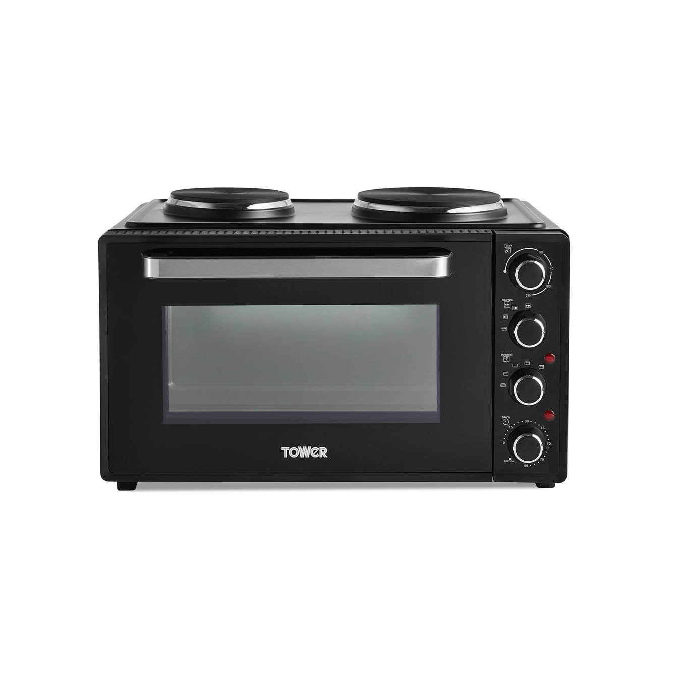 Claire Prestigieus Gezichtsvermogen Tower T14045 Mini Oven with Adjustable Temperature Control, 90 Minute  Timer, Baking Tray and Wire Rack, Black with Silver Accents, 42 litre &  Reviews | Wayfair.co.uk