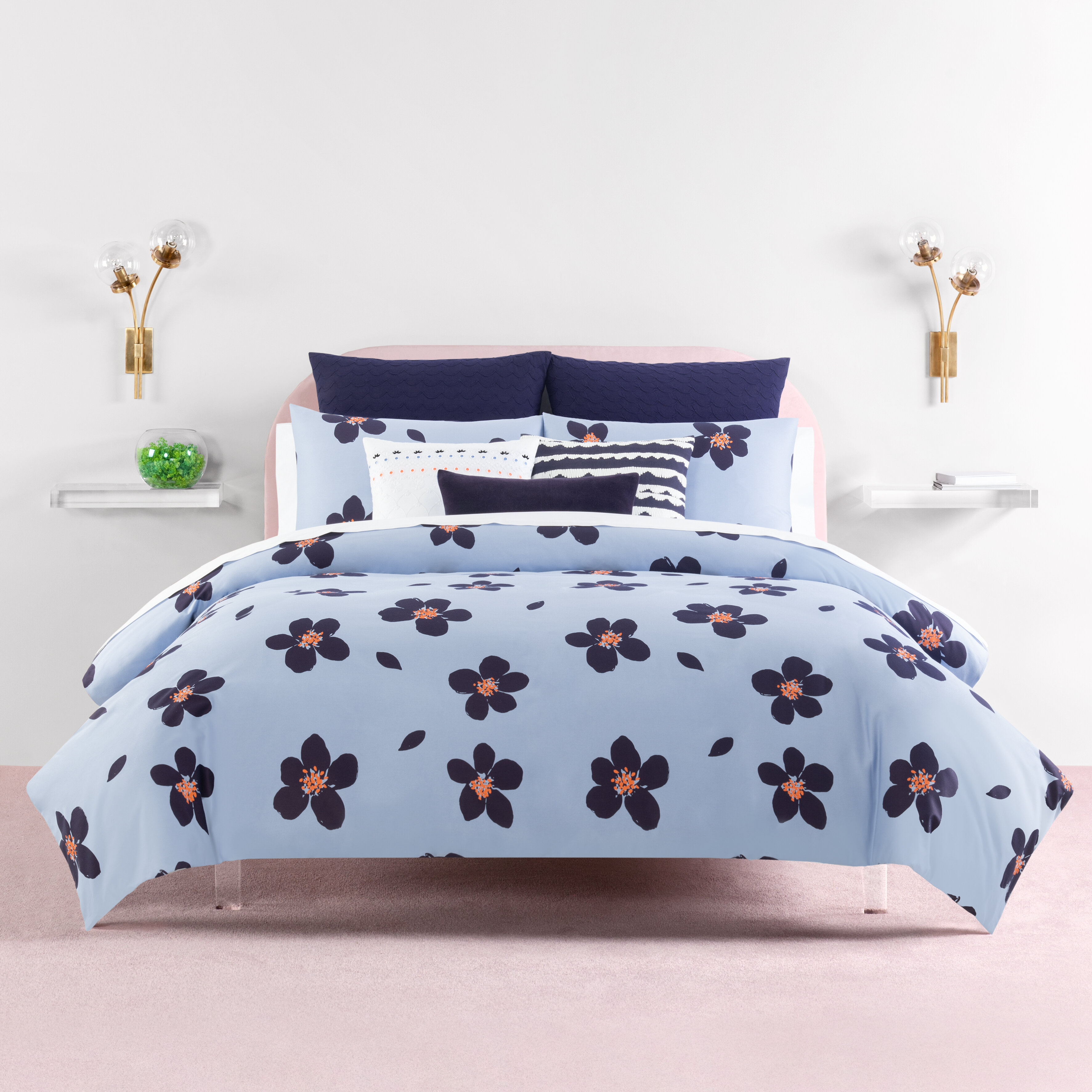 Kate Spade New York Grand Floral 100 Cotton 3 Piece Comforter Set Wayfair