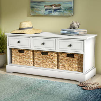 Laurel Foundry Modern Farmhouse Sarrant Wood Storage Bench