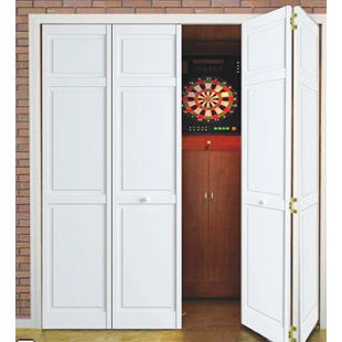 Find The Perfect Bi Fold Doors Wayfair Paneled Wood Primed Bi Fold Door