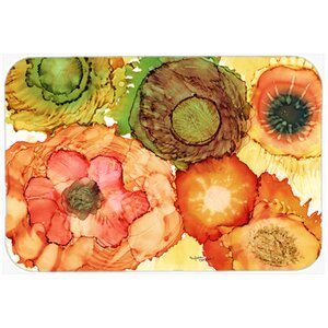 Abstract Flowers Blossoms Kitchen/Bath Mat