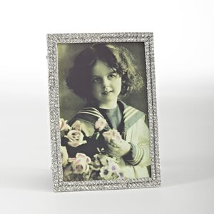 Silver Jeweled Picture Frame