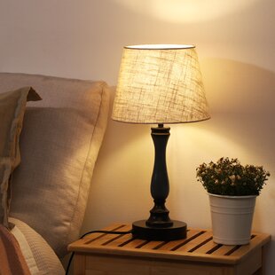 Stylization Black Wood Base Decoration Desk Table Bedside Light Lamp ARTSYLAMP