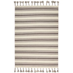 Baird Hand-Woven Ivory/Gray Area Rug