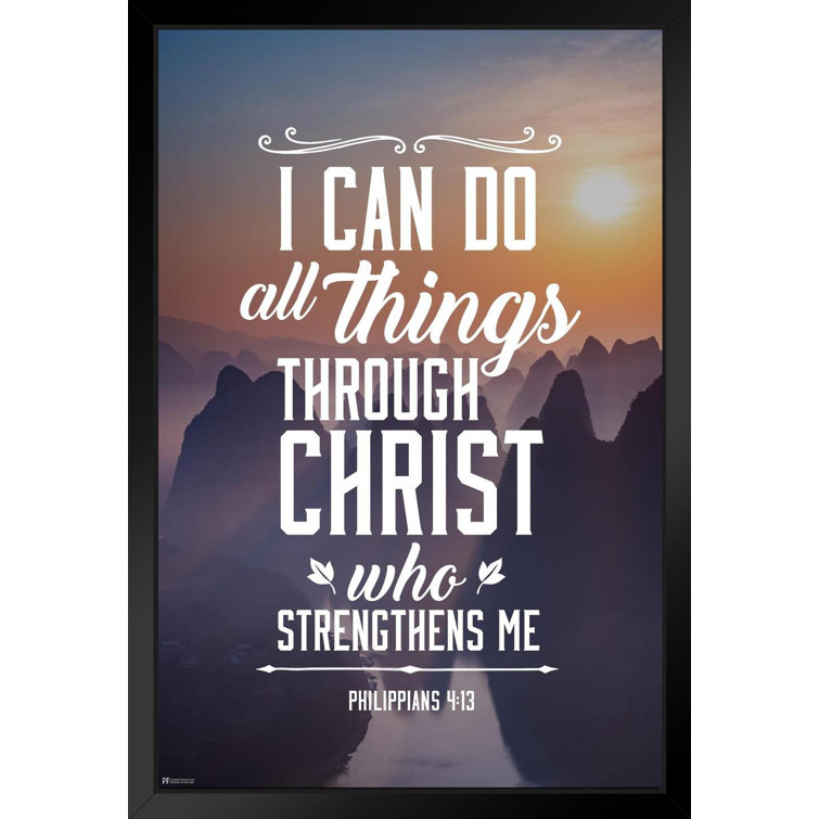 Philippians 4:13 custom bible Scripture wall art I can do all things through Christ bible verse sign Wall Decor religious wall art