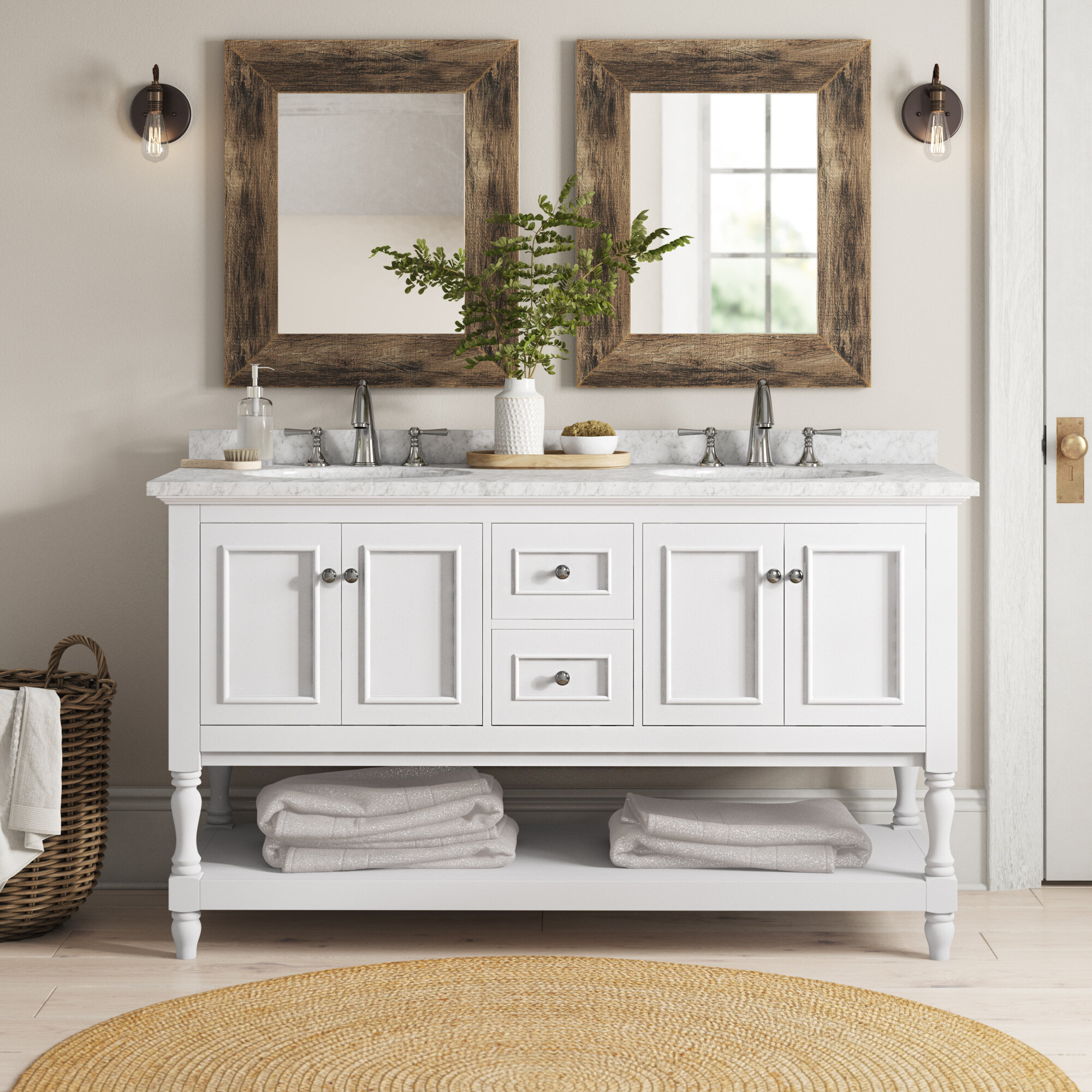 Birch Lane Galiena 60 Double Bathroom Vanity Wayfair