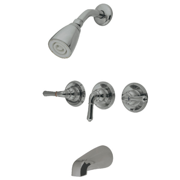 3 Handle Tub Shower Faucet Wayfair