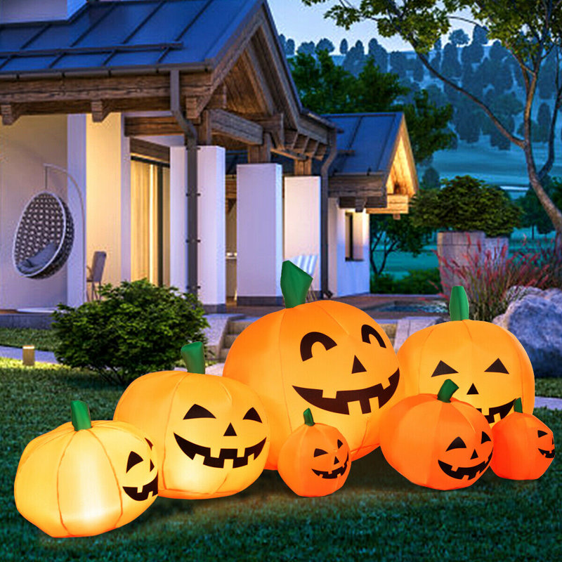 The Holiday Aisle 7 Piece Pumpkins Patch Outdoor Garden Inflatable Set Wayfair