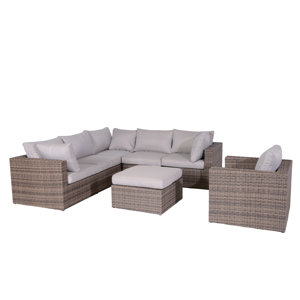 6-Sitzer Ecksofa-Set Orangebird mit Kissen von W..
