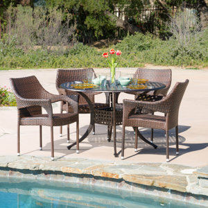 Dingman 5 Piece Outdoor Dining Set
