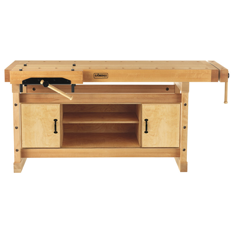 Sjobergs Elite 2000 76 W Wood Top Workbench With Cabinet Combo