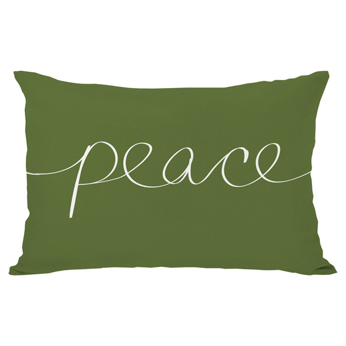 The Holiday Aisle Rodas Peace Mix And Match Rectangular Lumbar Pillow Reviews Wayfair