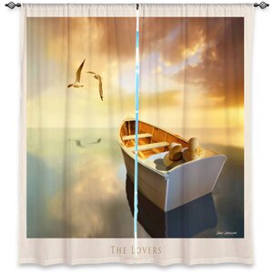 Callendale Carlos Casamayor's The Lovers Birds and Boats Room Darkening Curtain Panels (Set of 2)