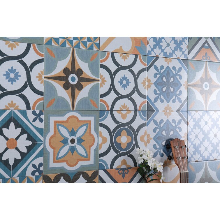 Moroccan Tile Design Vintage Colors Blue Grey Home Decor Tile Ceramic Tile