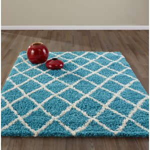 Bostrom Shag Blue/Ivory Area Rug