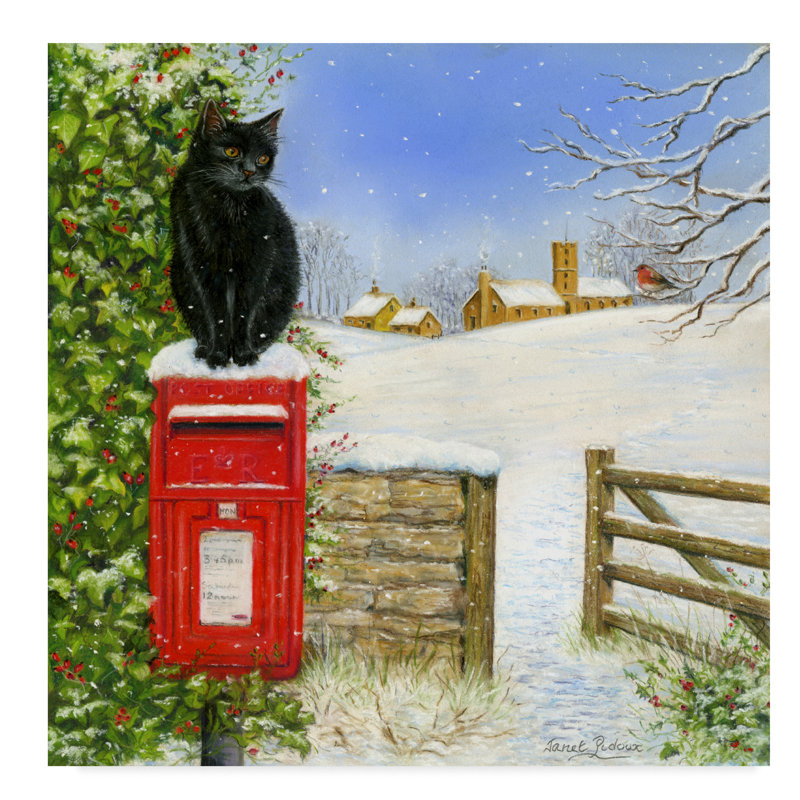 Trademark Art Christmas Post Box Acrylic Painting Print On