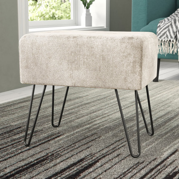 Hashtag Home Alegre 19'' Wide Velvet Rectangle Standard Ottoman ...