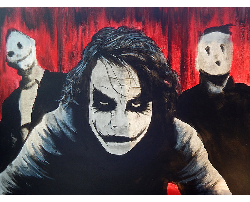 Buy Art For Less Joker Chaos By Ed Capeau Painting Print On