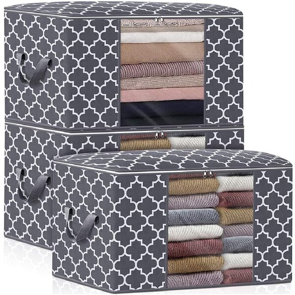 Red 6 Pack- Greenco Foldable Storage Cubes Non-woven Fabric 