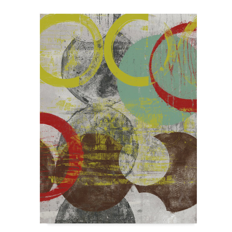 East Urban Home Layers And Circles I Acrylic Painting Print On