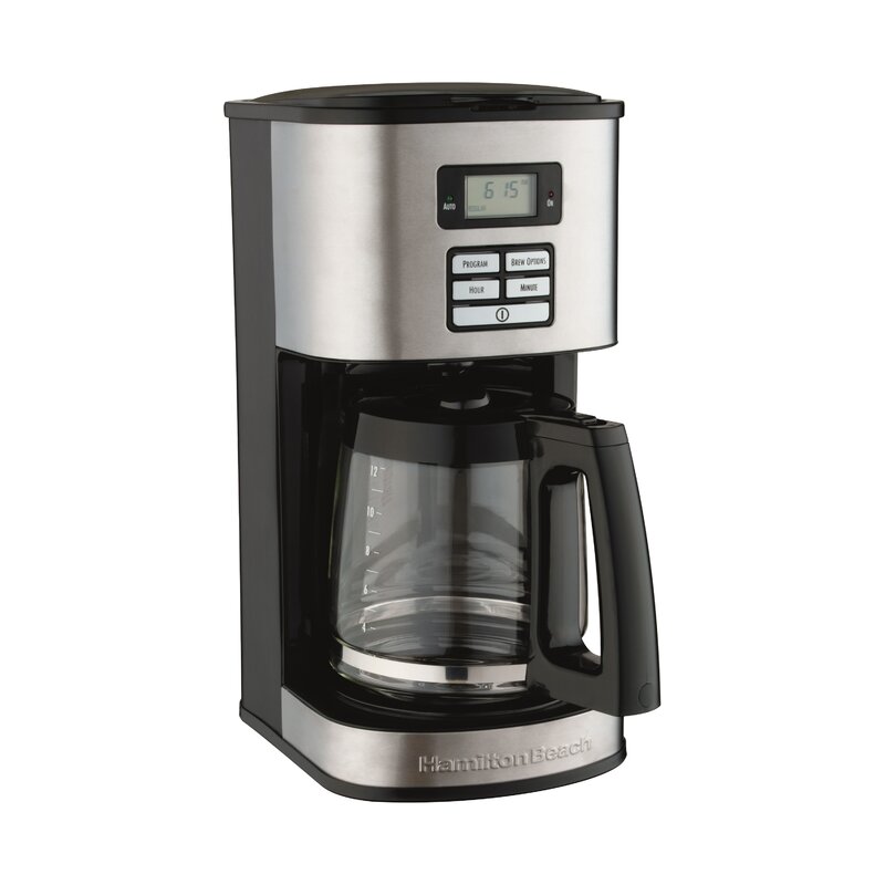 Stainless Steel Coffee Maker With Grinder hamilton beach 12 cup stainless steel coffee maker