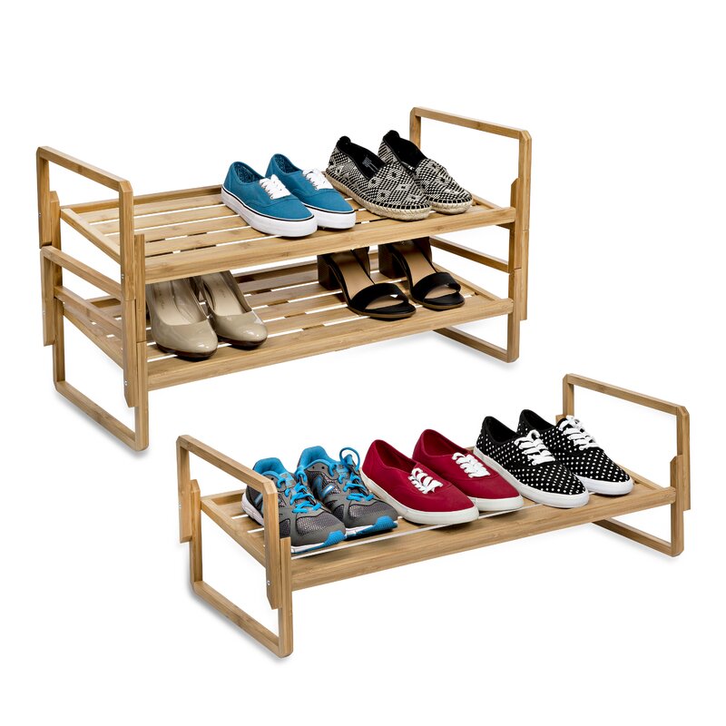 Honey Can Do Nesting Bamboo 12 Pair Shoe Rack Reviews Wayfair