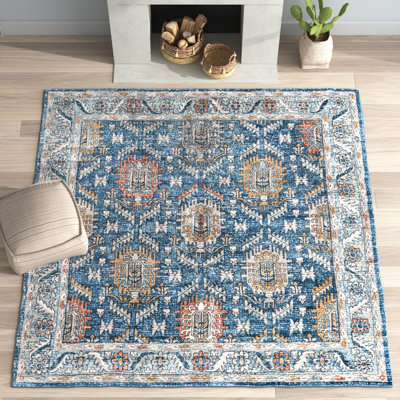 Weingartner Oriental Blue/Off-White/Light Brown Area Rug