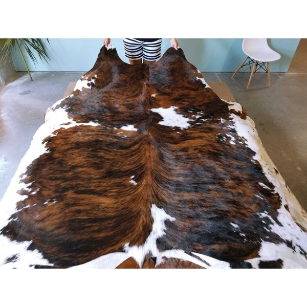 Union Rustic Guthridge Animal Print Handmade Cowhide Brown Black White Area Rug Reviews Wayfair