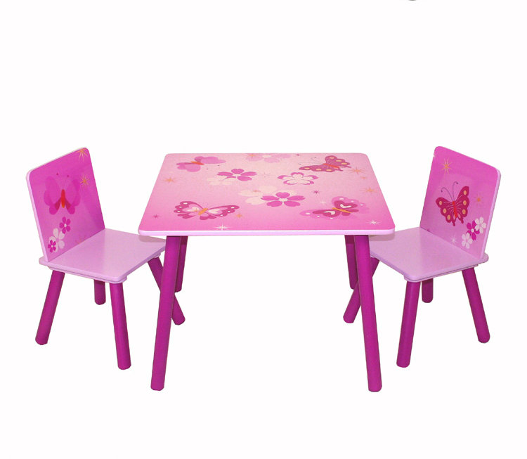 Zoomie Kids Lenny Children S 3 Piece Square Table And Chair Set Reviews Wayfair Co Uk