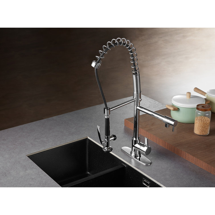 Continental Pull Down Touch Single Handle Kitchen Faucet with Handles