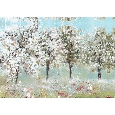 Bright Spring Trees - Wrapped Canvas Painting Print Winston Porter Size: 20