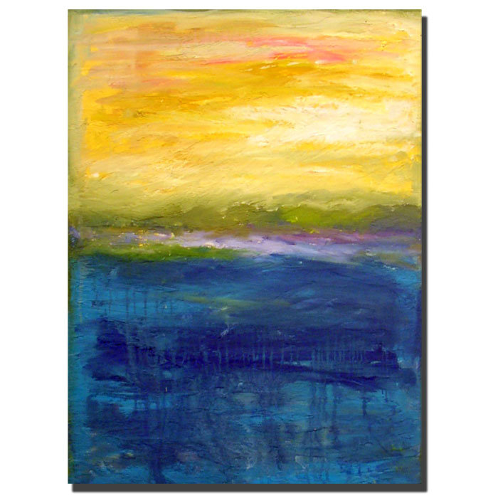 Trademark Art Gold Pink Abstract By Michelle Calkins Framed
