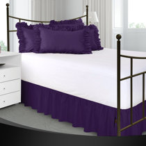 plum colored bed skirt