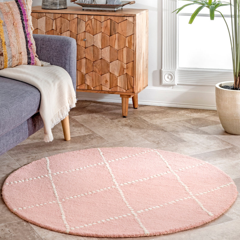 Mack Milo Karina Hand Tufted Wool Baby Pink Diamond Area Rug Reviews Wayfair
