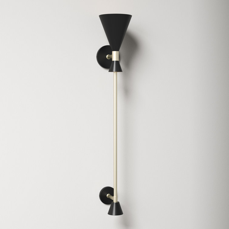 black swing arm sconce